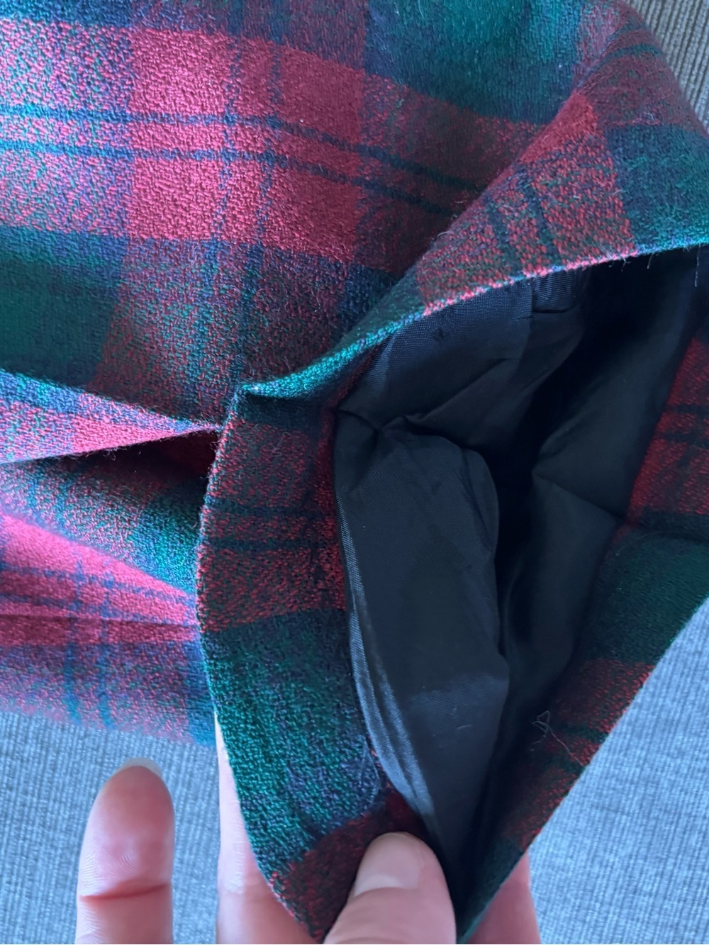 VTG Giorgio Sant Angelo 100% Wool Plaid Trousers Pants High Waisted 27" Waist S - Picture 9 of 10